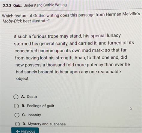 Which feature of Gothic writing does this passage from Herman .